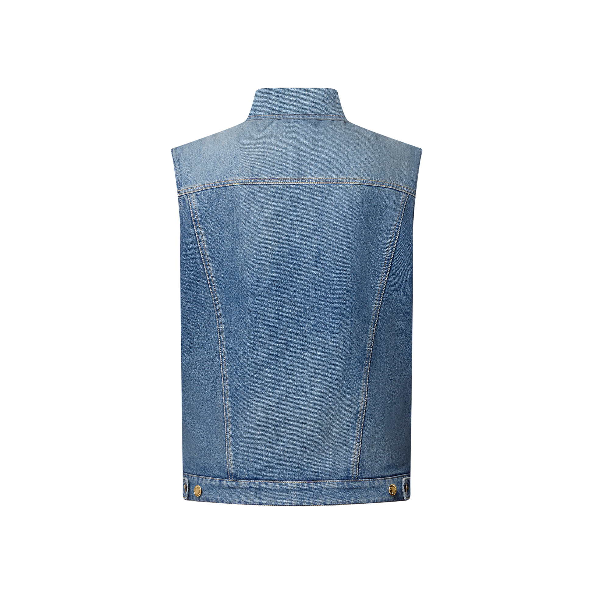 Vintage Wash Sleeveless Denim Jacket