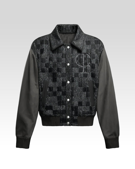 Noir Eclipse Varsity Jacket