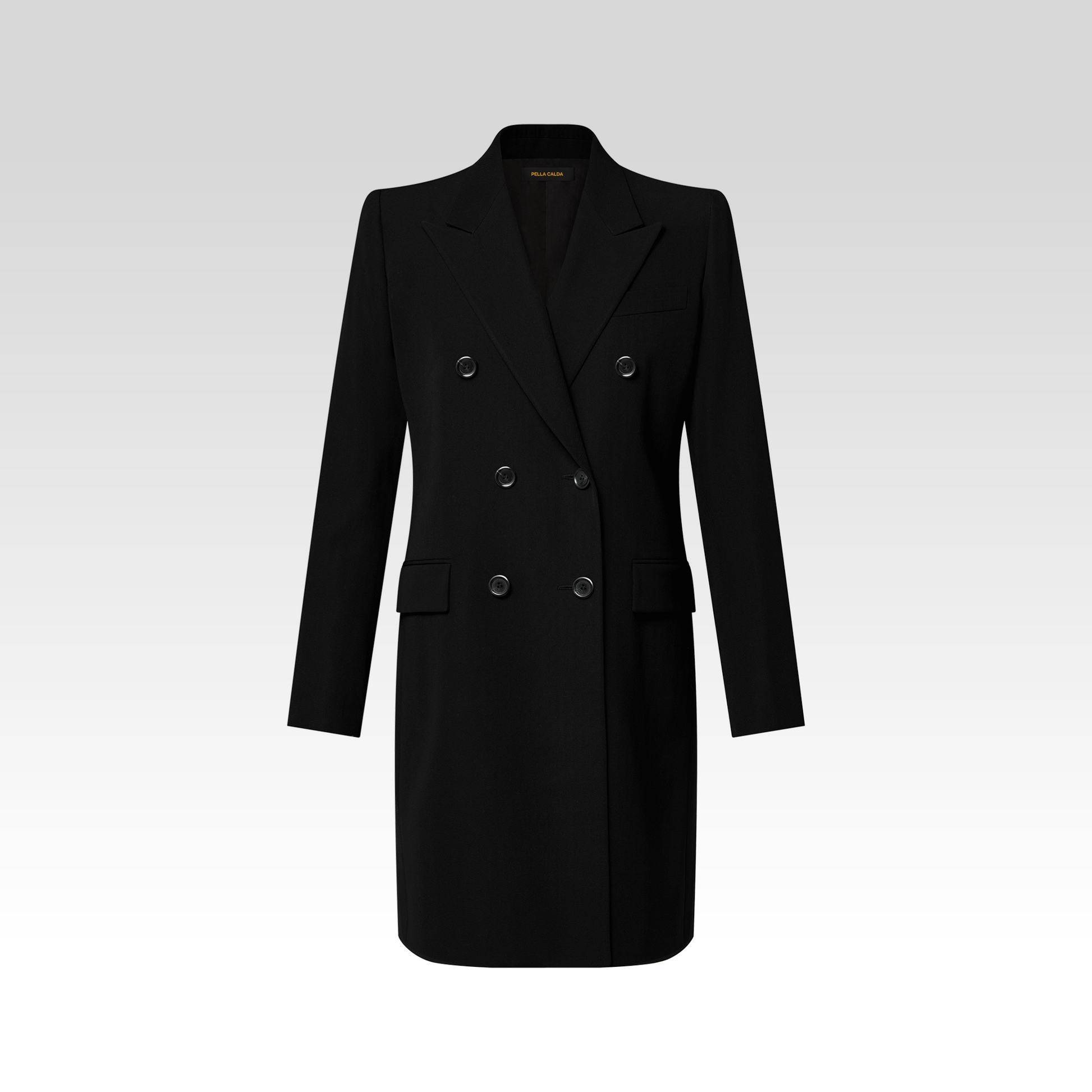 Noir Royale Double-Breasted Coat