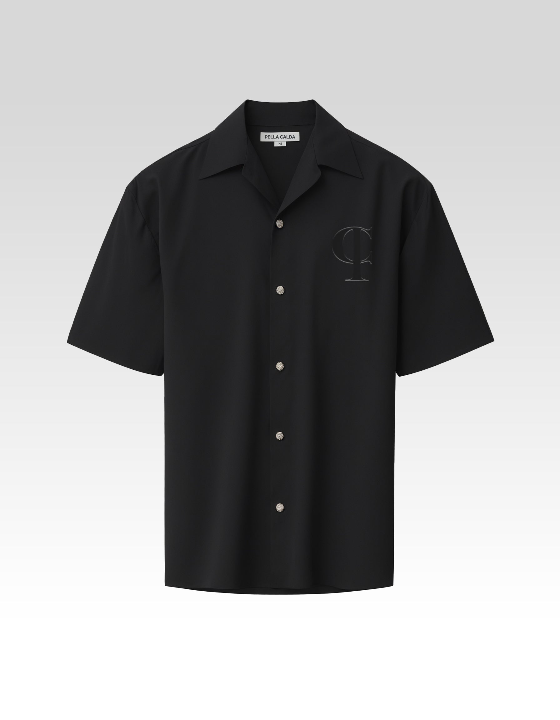 Noir Elegance Crystal Shirt